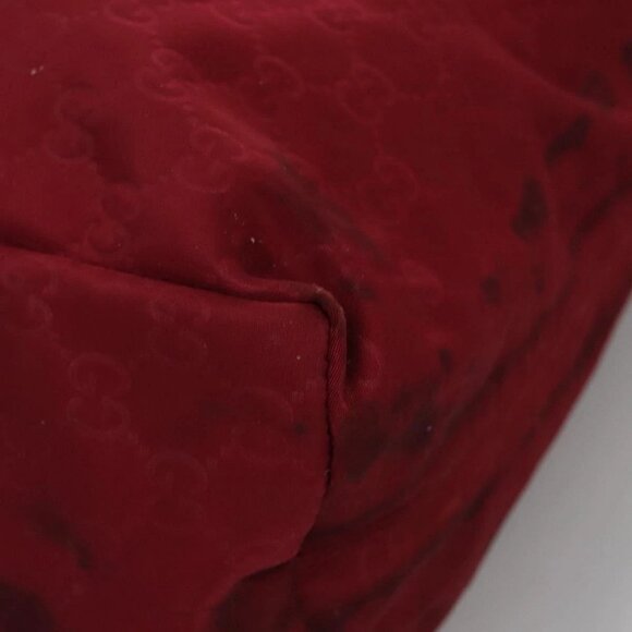 GUCCI GG Canvas Tote Bag Nylon Red 282439 Auth 114411 - Picture 3 of 16